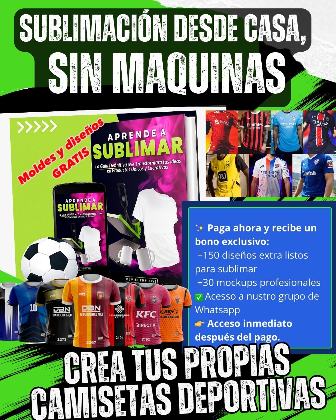 PACK PREMIUM Sublimación desde CERO + de 100 Moldes y Patrones Gratis-