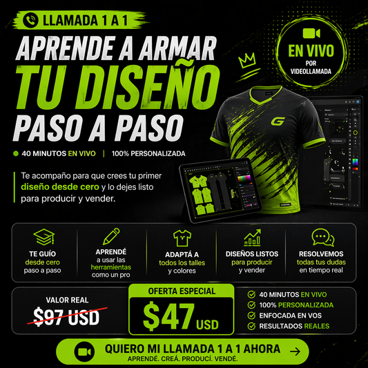 Llamada 1 a 1 – Diseñá tu primer conjunto desde cero